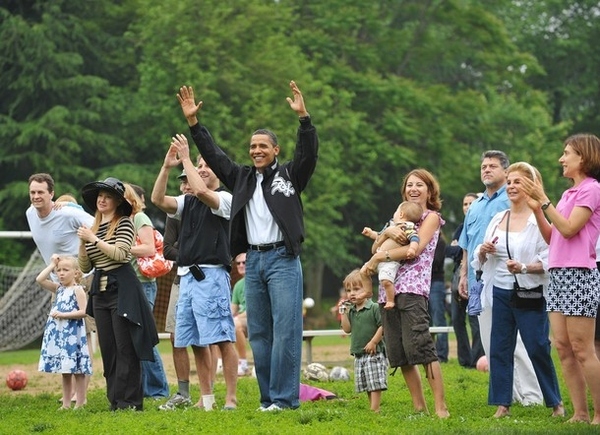Barack Obama at Soccer Game - Getty Images