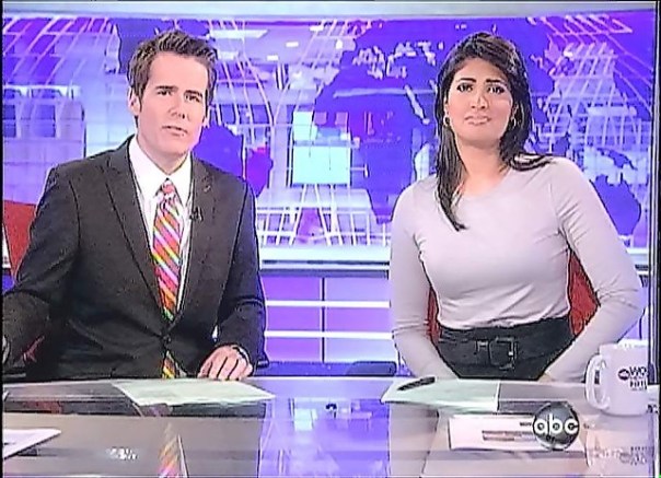Jeremy Hubbard and Vinita Nair at Anchor's Desk - ABC World News Now