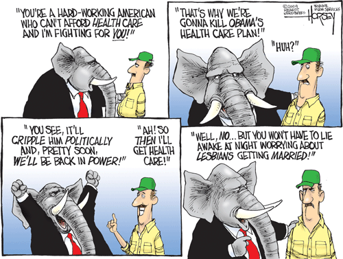 7/22/09 - Health Care Cartoon - David Horsey/Hearst Newspapers/Tribune Media Services