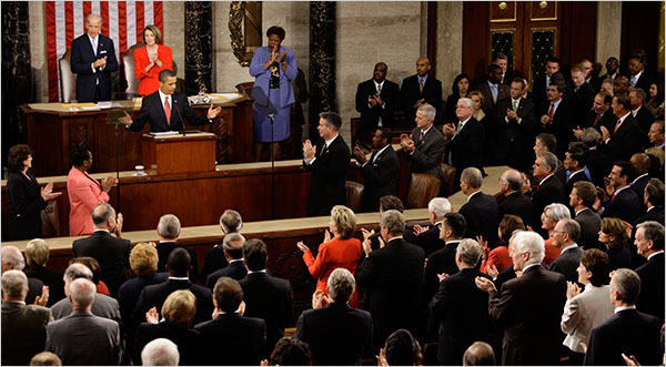 Barack Obama's Health Care Speech on 9/9/09 - Doug Mills/The New York Times