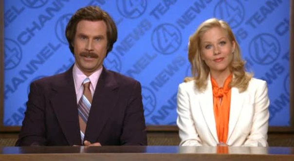 Will Ferrell and Christina Applegate in Anchorman - DreamWorks