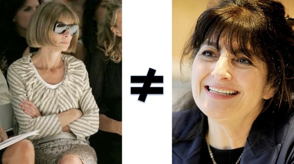 Anna Wintour ≠ Ruth Reichl in 4/09 - Richard Drew / Associated Press